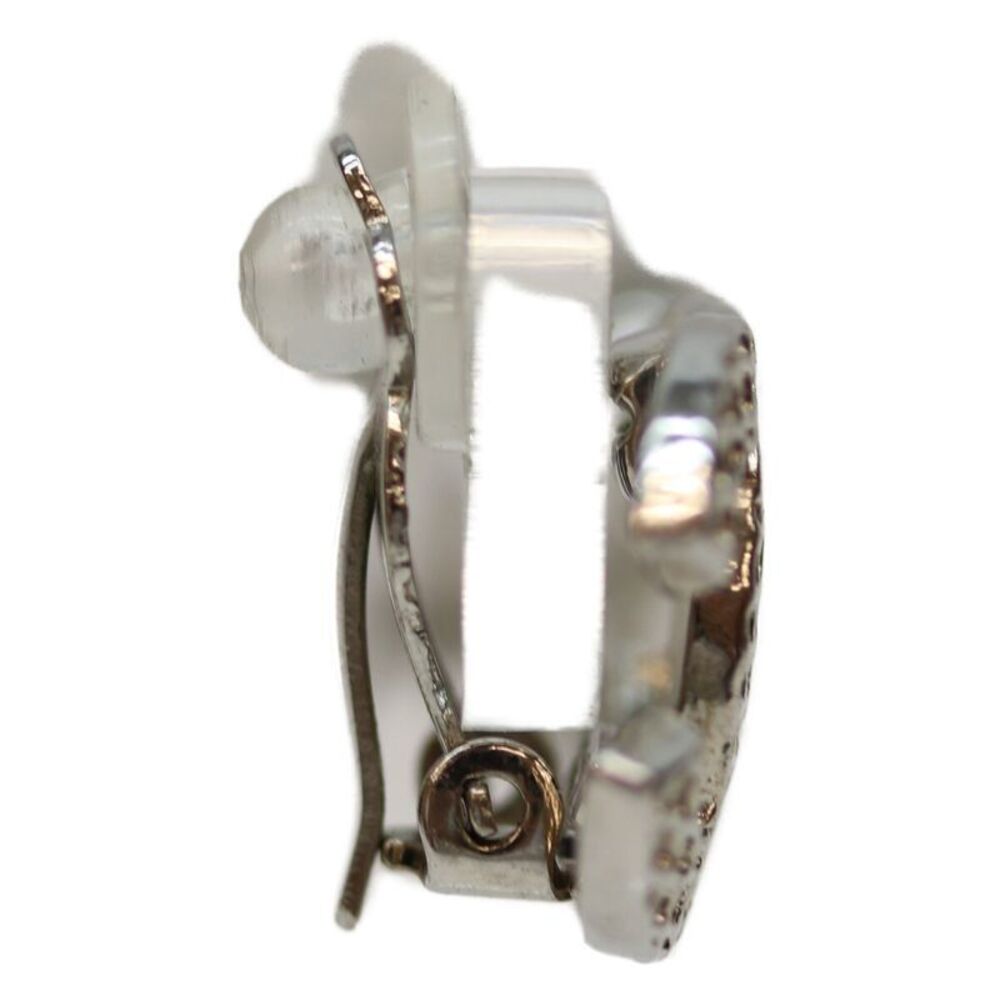 Chanel 00a Silver Coco Mark Lattice Earrings - image 4